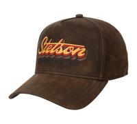 Stetson Casquette Oily Goat Suede Femme/Homme - en Cuir de Baseball Boucle métal, avec visière Hiver Printemps-été - Taille Unique Marron