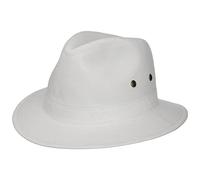 Stetson Chapeau Organic Cotton Traveller Homme - en Tissu de Soleil avec Doublure Printemps-été Été - L (58-59 cm) Blanc