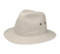Stetson Chapeau Organic Cotton Traveller Homme – Protection UV, doublure – beige clair L/58-59 cm
