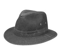 STETSON Chapeau Organic Cotton Traveller Homme - en Tissu de Soleil avec Doublure Printemps-été Été - S (54-55 cm) Noir