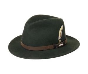 Stetson CHAPEAUSHOP Sardis Chapeau Traveller VitaFelt Feutre de Laine Bande en Cuir Fabrique aux USA Homme Toutes Saisons