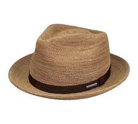 STETSON Chapeau de Raphia Sondova Crochet Femme/Homme - d'été en Paille Soleil avec Ruban Gros Grain Été Printemps-été - XL (60-61 cm) Nature
