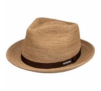 STETSON Chapeau de Raphia Sondova Crochet Femme/Homme - d'été en Paille Soleil avec Ruban Gros Grain Été Printemps-été - XL (60-61 cm) Nature
