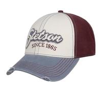 STETSON Casquette Tricolour Vintage Distressed Femme/Homme - Curved Brim Cap de Baseball Boucle en métal, avec visière Hiver Automne Printemps Été Printemps-été - Taille Unique Blanc crème