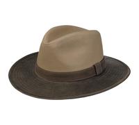 Stetson CHAPEAUSHOP Twotone Chapeau Traveller Cowboy Protection UV 40 Bande en Cuir Homme Toutes Saisons
