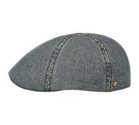 Stetson CHAPEAUSHOP Washed Denim Casquette Plate Vintage Distressed Coton Homme Automne Hiver
