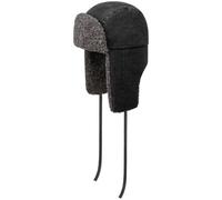 Stetson Bomber Denim Garage Bonnet d'aviateur Chapka Ushanka pour homme - Avec cache-oreilles, doublure, mentonnière - Automne - Hiver, Noir , M