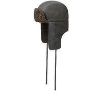 STETSON Chapka Fairbanks Cotton Bomber Homme - Bonnet d'aviateur Lapeer avec Oreillettes, Doublure, jugulaire, jugulaire Automne-Hiver Hiver - L (58-59 cm) Marron