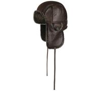 Stetson Chapka Uni Lambsfur Bomber Homme - Made in Germany Bonnet de Trappeur avec Doublure Hiver Automne-Hiver - M (56-57 cm) Marron