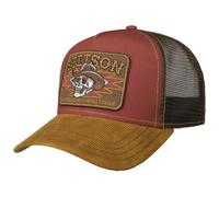 STETSON Casquette Trucker Cowboy Skull Homme - de Baseball Mesh Snapback, avec visière, visière Printemps-été Printemps Été Automne Hiver - Taille Unique Rouge