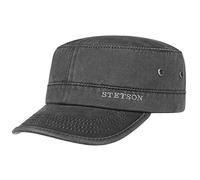 STETSON Casquette Datto Army Homme - Oilskin Urban avec étiquette visière, visière Printemps-été Printemps Été Automne Hiver - M (56-57 cm) Noir
