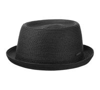 STETSON Chapeau Dawson Pork Pie Femme/Homme - de Plage Soleil Fedora Été Printemps-été - XL (60-61 cm) Noir