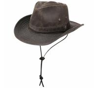 STETSON Chapeau Diaz Outdoor Femme/Homme - de Cowboy en Tissu Look Vintage avec jugulaire, Passepoil, à Franges Printemps-été Printemps Été Automne Hiver - M (56-57 cm) Marron