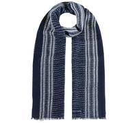 Stetson Echarpe d'Ete Verio Femme/Homme - echarpe a rayures franges printemps-ete Printemps Ete - taille unique bleu fonce
