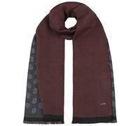 Stetson Echarpe en Coton Two Sides Femme - Made in Italy echarpe pour l'hiver foulard a franges, franges Hiver automne-hiver - taille unique rouge