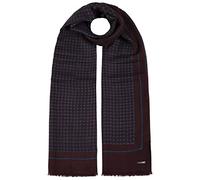 Stetson Écharpe en Laine New Houndstooth Femme/Homme - écharpe pour homme foulard femme à franges Hiver automne-hiver - taille unique bordeaux