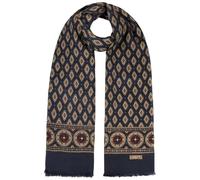 Stetson Echarpe en Laine Ornamentals Femme/Homme - echarpe pour l'hiver a franges automne-hiver Hiver - taille unique bleu-rouge