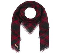 STETSON Écharpe Shadow Plaid Femme/Homme - écharpe pour homme à carreaux foulard femme Hiver automne-hiver - taille unique noir-rouge
