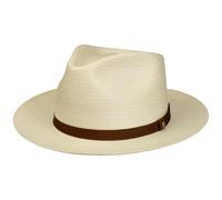 Stetson Fallkirk Fedora Chapeau de Paille Toyo Protection UV 40 Unisexe Printemps Ete