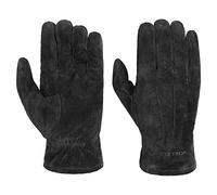 STETSON Gants en Cuir Basic Pigskin Homme - avec doigts pour doublure automne-hiver - 9 1/2 HS noir