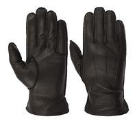 STETSON Gants en Cuir Classic Uni Goat Homme - avec doigts doublure automne-hiver - 9 HS marron foncé