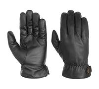 Stetson Gants en Cuir Conductive Homme - avec doigts pour doublure automne-hiver - 10 HS noir