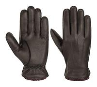 STETSON Gants en Cuir Deer Cashmere Homme - pour avec doublure automne-hiver - 8 1/2 HS marron fonce