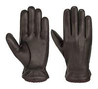 Stetson Gants en Cuir Deer Cashmere Homme - pour avec doublure automne-hiver - 8 HS marron fonce