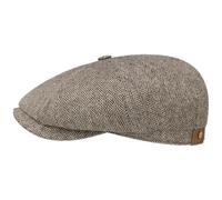 Stetson Casquette Hatteras en Soie Femme/Homme - Made in The EU Sauvage Bonnet avec Visiere, Doublure Printemps-ete Ete - 59 cm Beige-Noir
