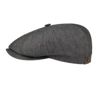 Stetson Casquette Hatteras en Lin Femme/Homme - Made in The EU Newsboy avec Visiere, Doublure Printemps-ete Ete - 57 cm Gris