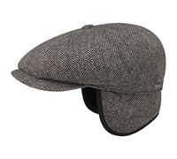 Stetson Casquette Hatteras Classic Ear Flaps Homme - Made in The EU Type Gavroche Laine Protege-Oreilles avec Visiere, Oreillettes, Doublure Hiver Automne-Hiver - 63 cm Marron Fonce