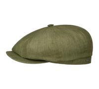 Stetson Casquette en Lin Hatteras Classic Femme/Homme - Type Gavroche avec Visiere, Doublure Printemps-ete Printemps Ete Automne Hiver - 59 cm Olive-mouchete