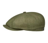 Stetson Casquette en Lin Hatteras Classic Femme/Homme - Type Gavroche avec Visiere, Doublure Printemps-ete Printemps Ete Automne Hiver - 56 cm Olive-mouchete