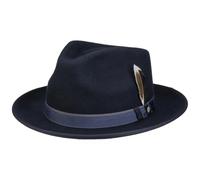 Stetson Hulbert Fedora Chapeau Bogart Bande Reps Multicolore Plumes Homme Automne Hiver