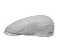 Stetson Casquette Just Linen Femme/Homme - Made in The EU d'été en Lin Gavroche avec visière, Doublure Été Printemps-été - 58 cm Gris Clair