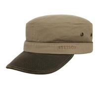 STETSON Casquette Katonah Cotton Army Femme/Homme - Militaire Boucle en métal, avec visière Printemps-été Été - L (58-59 cm) châtain