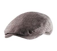 Stetson Kent Linen Flatcap à chevrons - Gris - XL