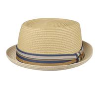 Stetson Chapeau en paille Licano Toyo Pork Pie - Protection UV 40, Unisexe, L (58-59 cm)