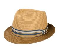 STETSON Chapeau en Paille Licano Toyo Trilby Femme/Homme - de Plage Soleil avec Ruban Gros Grain Été Printemps-été - XXL (62-63 cm) Marron