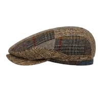 STETSON Casquette Mandeo Driver Patchwork Homme - Made in The EU Laine Gavroche avec visière, Doublure Hiver Automne-Hiver - XXL (62-63 cm) Beige-Marron