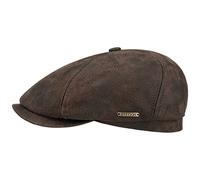 Stetson McCook Casquette Plate Vintage Retro 100% Cuir Veritable Unisexe Ete Hiver