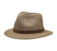STETSON Chapeau Medfield Seagrass Homme - en Paille pour de Soleil avec Bandeau Cuir, Passepoil Été Printemps-été - M (56-57 cm) Nature