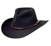 Stetson Men's Bozeman Wool Felt Crushable Cowboy Hat Black Medium