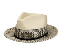 Stetson Meola Twotone Fedora Chapeau Bogart Protection UV 40 Paille Homme Printemps Ete