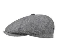 Stetson Casquette en Soie Milner Femme/Homme - Made in The EU Gavroche D'Ete avec Visiere, Doublure Printemps-ete Ete - 60 cm Bleu-Beige