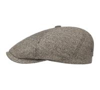 Stetson Casquette en Soie Milner Femme/Homme - Made in The EU Gavroche D'Ete avec Visiere, Doublure Printemps-ete Ete - 57 cm Beige-Noir