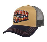 Stetson Casquette Trucker Muscle Car 75 Homme - de Baseball Mesh Snapback, avec Visiere, Visiere Printemps-ete Printemps Ete Automne Hiver - Taille Unique Marron-Bleu
