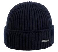 Stetson Bonnet Parkman Femme/Homme – Made in Italy – Reps de ski à revers – Taille unique Bleu