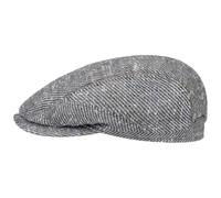 Stetson Plainfield Casquette Plate Style Driver Cap Tweed Multicolore a Rayures Fabrique en Allemagne Homme Printemps Ete
