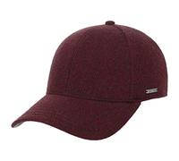 Stetson Plano Casquette en Laine pour Homme, visière Dessous Cuir, Motif Chevrons, Doublure Coton, Automne/Hiver, Bordeaux, XXL (62-63 cm)
